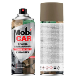 Эмаль аэрозольная 520мл Камуфляж, хаки камуфляж матовый MobiCAR 0539-93 MC