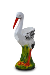 Зоокашпо декоративное гипсовое Аист h-66см ГусьДекорЛюкс 5КП01