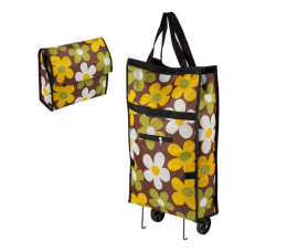 Сумка-тележка складная ATB-03 Ромашки 61х32х13см, до 10кг Рыжий кот 104583