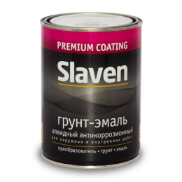 Грунт-эмаль "Slaven" быстросохнущий антикор. серый 1,1кг 053-011