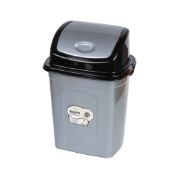 Контейнер для мусора пластиковый  7л серый/черный Ар-Пласт 02030