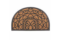 Коврик придверный влаговпитывающий на резин. основе кокосовое волокно полукруглый 40х60см Кружевной SunStep 32-072