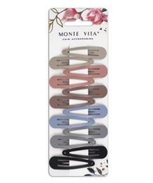 Заколки для волос Monte Vita набор 12шт. клик-клак, пастельные цвета, 5см 457094