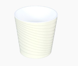 Горшок для цветов пластиковый Bloom со вставкой 2,7л d-17,5см h-16см песочный Ар-Пласт А011