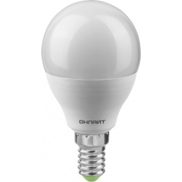 Лампа светодиодная 12Вт (эквивалент 100Вт) 230В E14 4000К белый холодный свет шар Онлайт G45-12-230-4K-E14-FR