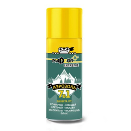 Аэрозоль от комаров, клещей, мошки, мокрецов, слепней, москитов, блох 7в1 100мл Extreme (Надзор) Nadzor ISU007EX