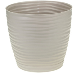 Кашпо пластиковое Дюна с поддоном 5,5л d-22см h-20см кремовый Idea М3070