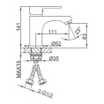 Смеситель для раковины Frud R157 R10157 Frud 42911