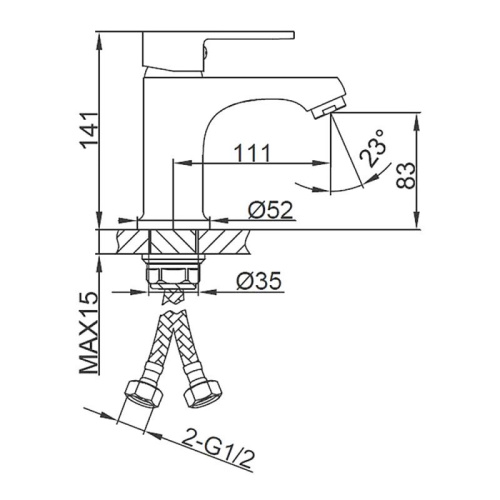 Смеситель для раковины Frud R157 R10157 Frud 42911