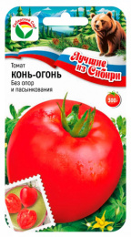 Томат Конь-огонь 20шт. цветной пакет серия Лучшие из Сибири Сибирский сад