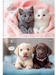 Альбом для рисования 24 листа Милые животные-10, гребень 24-0321