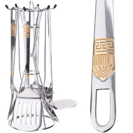 Набор кухонных принадлежностей из нержавеющей стали 7 предм. на металлической подставке Mayer & Boch 28276