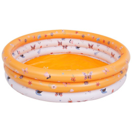 Бассейн надувной детский 192л 125х29см Бабочки, из трех колец, заплатка для ремонта, от 2-6 лет Sunclub 51150/109404