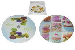 Блюдо стеклянное круглое вращающееся 350мм микс, в п/у Lavenir 94660