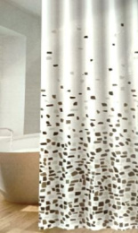 Штора для ванной полиэстер 180х180см 12 колец Gini AC-19-01