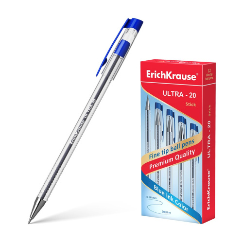 Ручка шариковая ErichKrause Ultra L-20/ синяя 13875