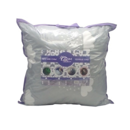 Подушка 70х70см Лебяжий пух (п/э 90) в чемодане ДомВелл 