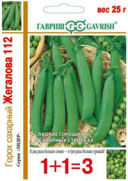 Горох Жегалова 112 сахарный 25г цветной пакет серия 1+1 Гавриш