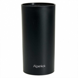 Подставка для ножей пластиковая со вставкой круглая 220мм d-110мм, черный Alpenkok AK-219ST