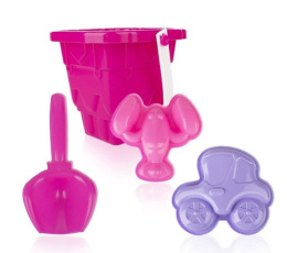 Набор для песочницы пластиковый  4 предмета Русалочка: ведро, совок, формочки 2шт., в сетке Совтехстром У379/16647