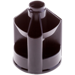 Подставка для пишущих принадлежностей Стамм Mini Desk, вращающаяся, черная ОР70