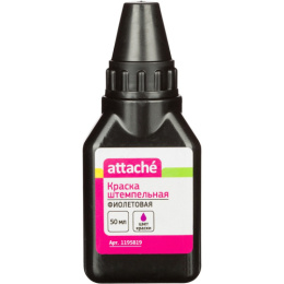 Краска штемпельная фиолетовая 50мл Attache 1195819