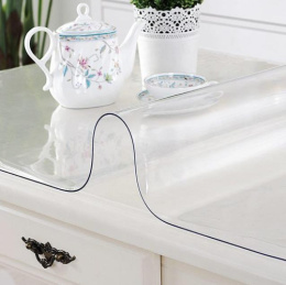 Клеенка столовая силиконовая Crystal 0,6х20м 0,8мм прозрачная Grace CR-08-60