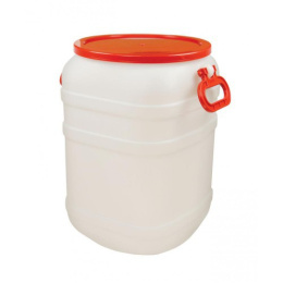 Бочка  30л пластиковая пищевая прямоугольная, горловина d-25см с навесными ручками Альтернатива М1144