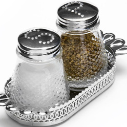 Набор для специй стекло + нержавеющая сталь 2 предмета на подставке, в п/у Mayer & Boch 26883
