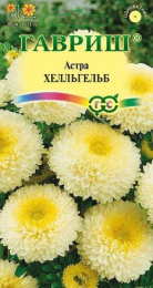 Астра Хелльгельб помпонная светло-желтая 0,3г цветной пакет Гавриш