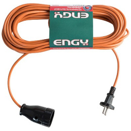 Удлинитель 1 розетка 10м 10А без заземления, ПВС 2 х 0,75, 1300Вт, Премиум Engy 186707
