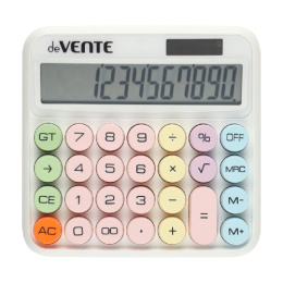 Калькулятор Devente DD-2 12 разрядов, 150х145х35мм, белый с цветными клавишами 4031405