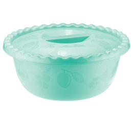 Миска пластиковая круглая с крышкой 5,0л, в ассортименте Idea М1317