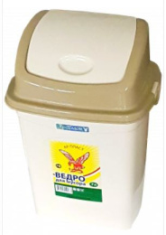 Контейнер для мусора пластиковый  7л слоновая кость/капучино Ар-Пласт 02030