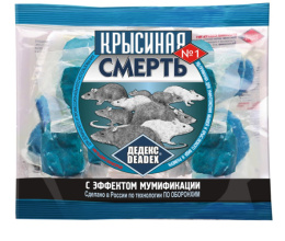 Брикет тесто для уничтожения грызунов Крысиная смерть №1 100г с мумифицирующим эффектом Tigard