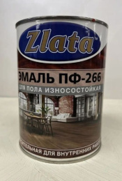 Эмаль ПФ-266 ГОСТ желто-коричневая 0,8кг Zlata