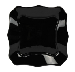 Тарелка стеклокерамическая мелкая квадратная 210мм черный Фокус 100ч-ткв10