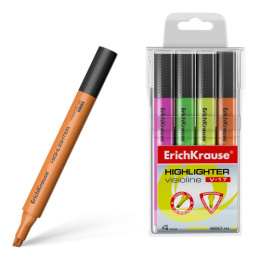 Текстовыделителей набор 4 цвета ErichKrause Visioline V-17 56704