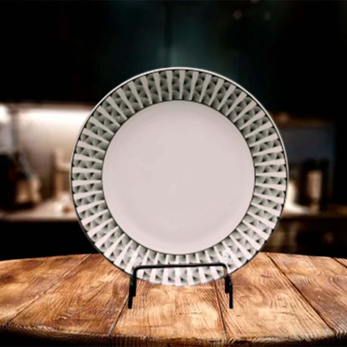 Тарелка керамическая мелкая 230мм Иллюзия Радужный Дом РД21812