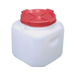 Бочка  20л пластиковая пищевая прямоугольная, горловина d-21,5см Альтернатива М459