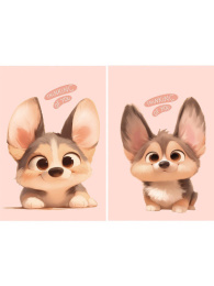 Блокнот А7  48 листов Корги-2, склейка Б48-3010