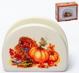 Салфетница керамическая (доломит) 100х75х45мм Тыква, в п/у Elrington 110-07070