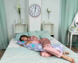 Подушка многофункциональная форма "I" 145х25см (бязь) Моника 9313/2, в пакете ДомВелл 