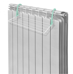 Сушилка для белья на батарею радиатора металлическая 45х34х16,5см, серебро/белый Nika СБ5-45П