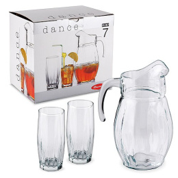 Набор стеклянный  7 предметов (кувшин + 6 стаканов) Danse, в п/у Pasabahce Бор 97874