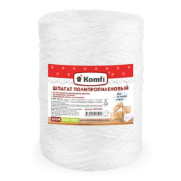 Шпагат полипропиленовый 100м d-1,6мм белый Komfi HRP100W