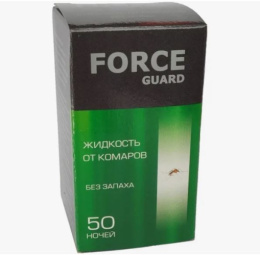 Жидкость от комаров к фумигатору 50 ночей зеленая без запаха Force guard 