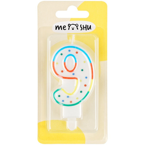 Свеча-цифра 9 Meshu MS_32393