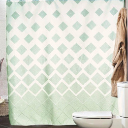 Штора для ванной полиэстер 180х200см Mir Ibiza зеленый Miranda