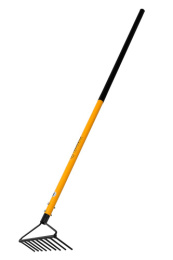 Грабли прямые  9 зубьев металлические, металлический сборный черенок Tornadica TOR-32RK300UN